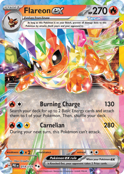 Flareon ex sv8pt5-14 Double Rare from Prismatic Evolutions Set