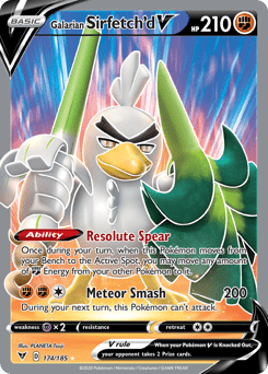 Galarian Sirfetch’d V swsh4-174 Rare Ultra from Vivid Voltage Set