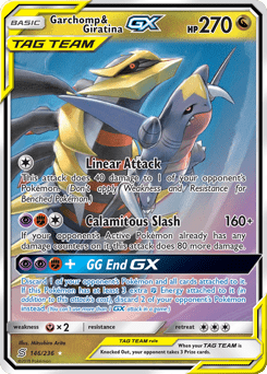Garchomp & Giratina-GX sm11-146 Rare Holo GX from Unified Minds Set