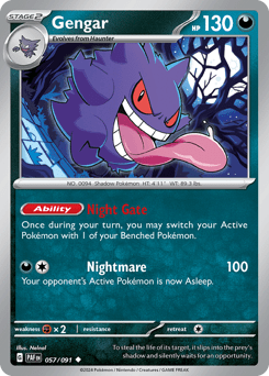 Gengar sv4pt5-57 Uncommon from Paldean Fates Set