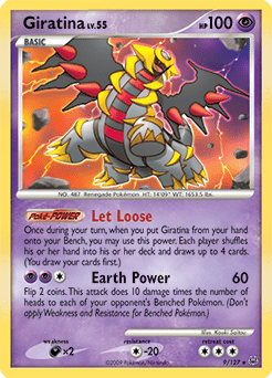 Giratina pl1-9 Rare Holo from Platinum Set