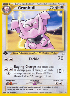 Granbull neo1-37 Uncommon from Neo Genesis Set