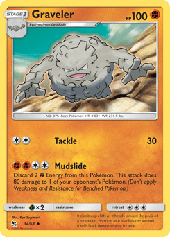 Graveler sm115-34 Uncommon from Hidden Fates Set