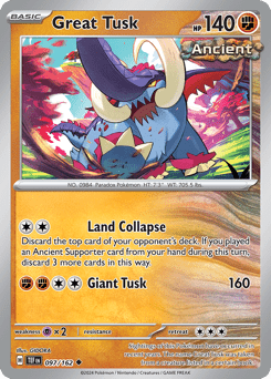Great Tusk sv5-97 Uncommon from Temporal Forces Set