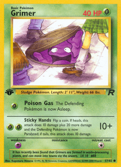 Grimer base5-57 Common from Team Rocket Set