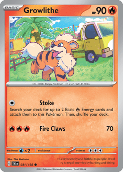 Growlithe sv1-31 Common from Scarlet & Violet Set