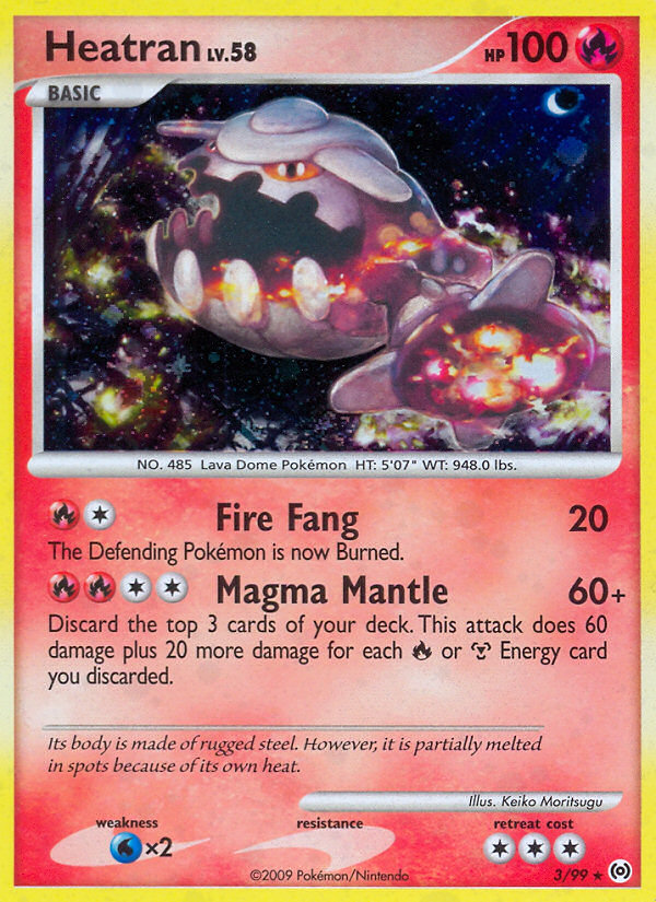 Heatran pl4-3 Rare Holo from Arceus Set