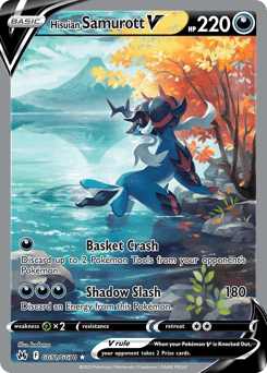 Hisuian Samurott V swsh12pt5gg-GG51 Rare Holo V from Crown Zenith Galarian Gallery Set