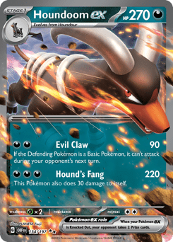 Houndoom ex sv3-134 Double Rare from Obsidian Flames Set