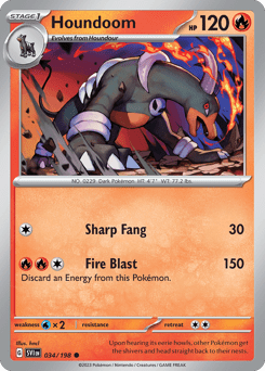 Houndoom sv1-34 Common from Scarlet & Violet Set