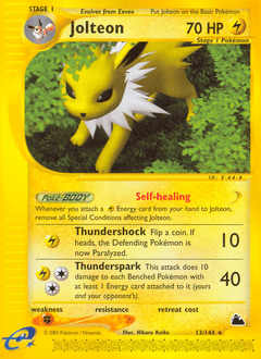 Jolteon ecard3-13 Rare from Skyridge Set