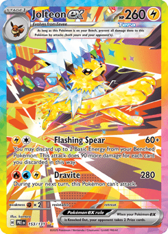 Jolteon ex sv8pt5-153 Special Illustration Rare from Prismatic Evolutions Set