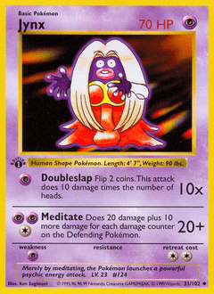 Jynx base1-31 Uncommon from Base Set