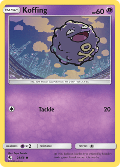 Koffing sm115-28 Common from Hidden Fates Set