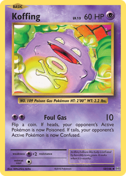 Koffing xy12-50 Uncommon from Evolutions Set