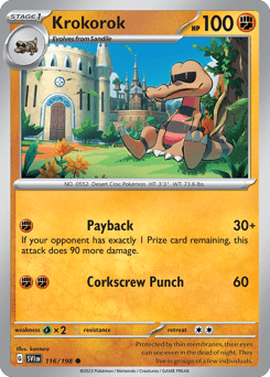 Krokorok sv1-116 Common from Scarlet & Violet Set
