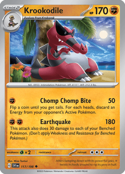Krookodile sv1-117 Uncommon from Scarlet & Violet Set