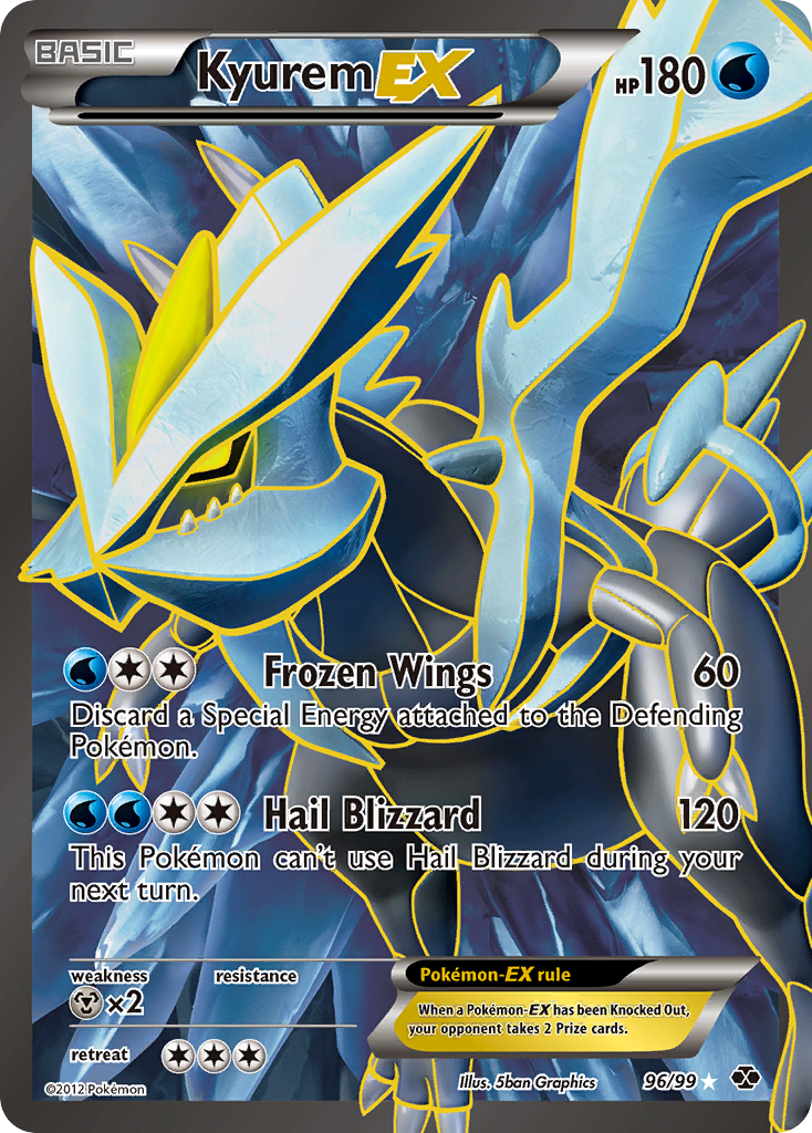 Kyurem-EX #96 - Next Destinies | Price Guide & Historical Value ...