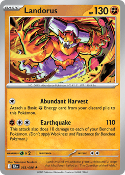 Landorus zsv10pt5-53 Rare from Black Bolt Set