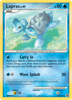 Lapras dp4-21 Rare from Great Encounters Set