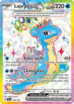 Lapras ex sv7-158 Ultra Rare from Stellar Crown Set