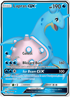 Lapras-GX sm1-139 Rare Ultra from Sun & Moon Set