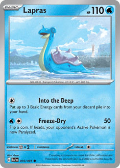 Lapras sv4pt5-16 Common from Paldean Fates Set