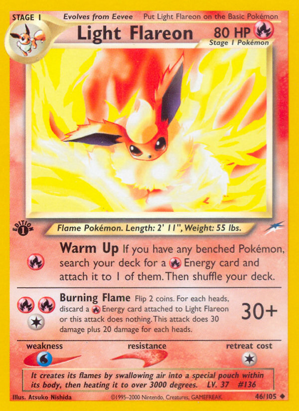 Light Flareon neo4-46 Uncommon from Neo Destiny Set