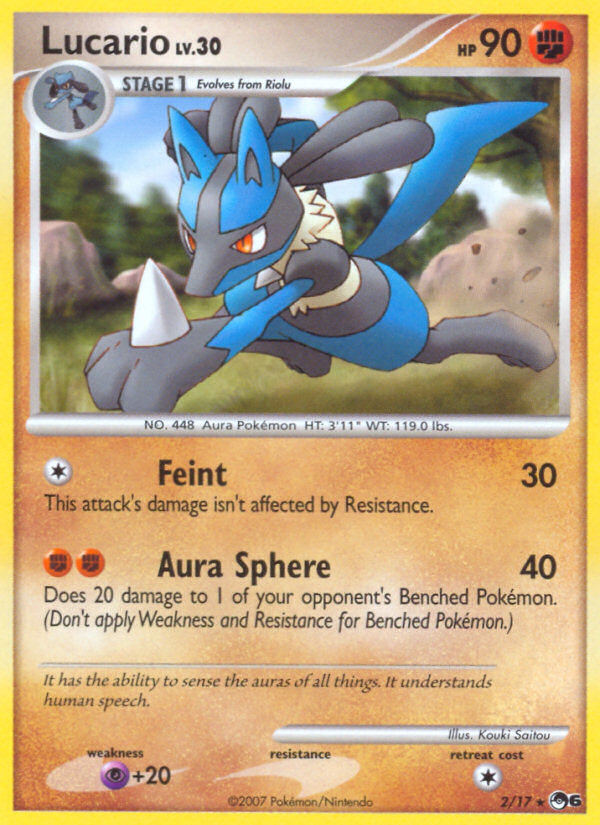 Lucario pop6-2 Rare from POP Series 6 Set