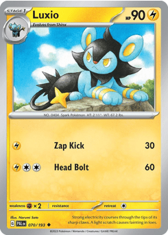 Luxio sv2-70 Uncommon from Paldea Evolved Set