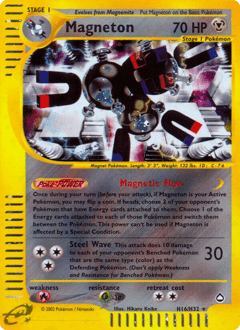 Magneton ecard2-H16 Rare Holo from Aquapolis Set