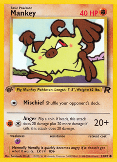 Mankey base5-61 Common from Team Rocket Set
