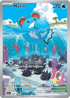 Marill sv2-204 Illustration Rare from Paldea Evolved Set