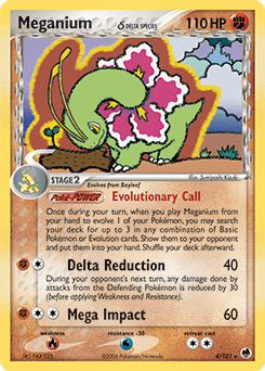 Meganium δ ex15-4 Rare Holo from Dragon Frontiers Set
