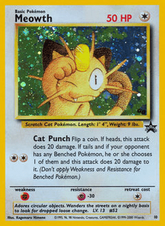 Meowth basep-10 Promo from Wizards Black Star Promos Set