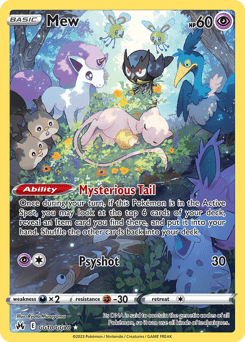 Mew swsh12pt5gg-GG10 Trainer Gallery Rare Holo from Crown Zenith Galarian Gallery Set