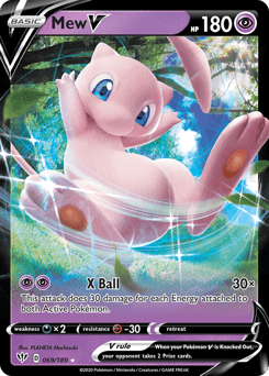 Mew V swsh3-69 Rare Holo V from Darkness Ablaze Set