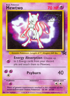 Mewtwo basep-3 Promo from Wizards Black Star Promos Set