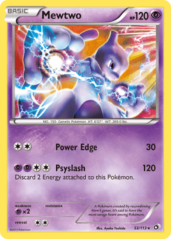 Mewtwo bw11-53 Rare Holo from Legendary Treasures Set