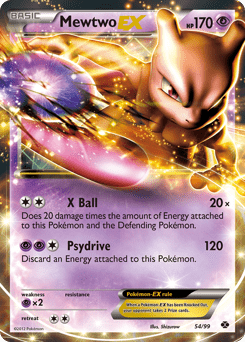Mewtwo-EX bw4-54 Rare Holo EX from Next Destinies Set