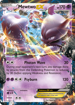 Mewtwo-EX xy8-61 Rare Holo EX from BREAKthrough Set