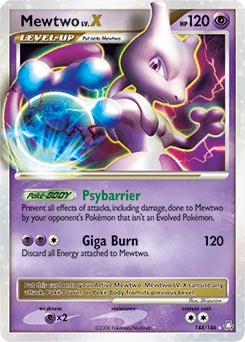 Mewtwo LV.X dp6-144 Rare Holo LV.X from Legends Awakened Set