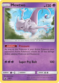Mewtwo smp-SM77 Promo from SM Black Star Promos Set