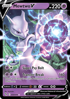Mewtwo V pgo-30 Rare Holo V from Pokémon GO Set