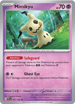 Mimikyu sv2-97 Rare from Paldea Evolved Set
