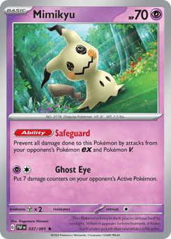 Mimikyu sv4pt5-37 Rare from Paldean Fates Set