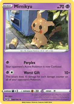 Mimikyu swsh11-80 Rare from Lost Origin Set