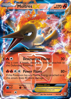 Moltres-EX bw8-14 Rare Holo EX from Plasma Storm Set
