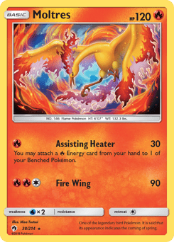 Moltres sm8-38 Rare from Lost Thunder Set