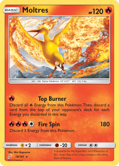 Moltres sm9-19 Rare Holo from Team Up Set